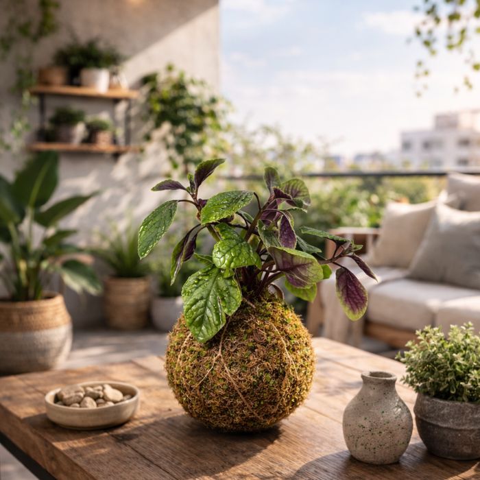 Dólar en kokedama