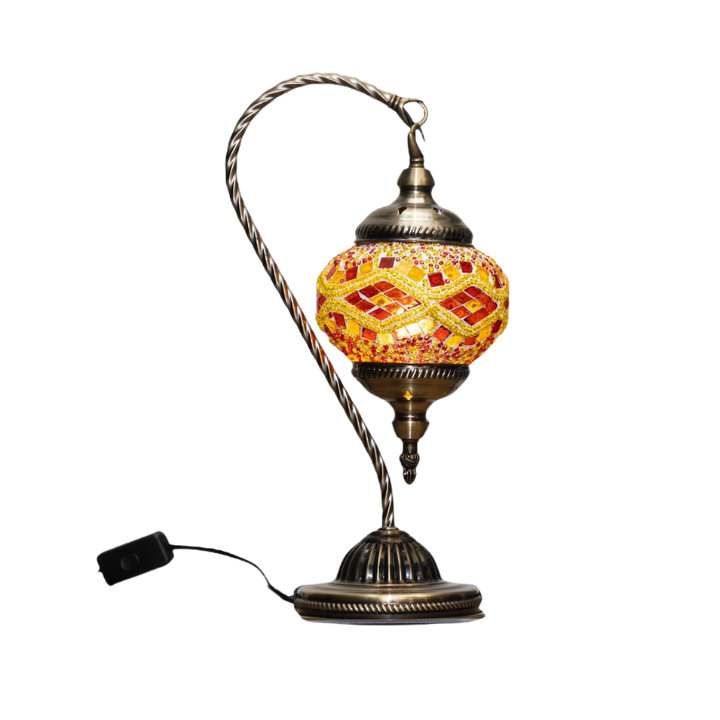 Lámpara Turca Naranja – Hecha a Mano en Turquía