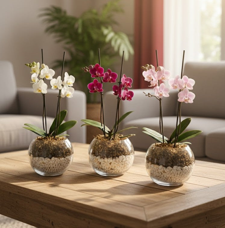 Orquídea natural morada