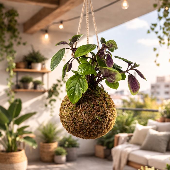 Dólar en kokedama